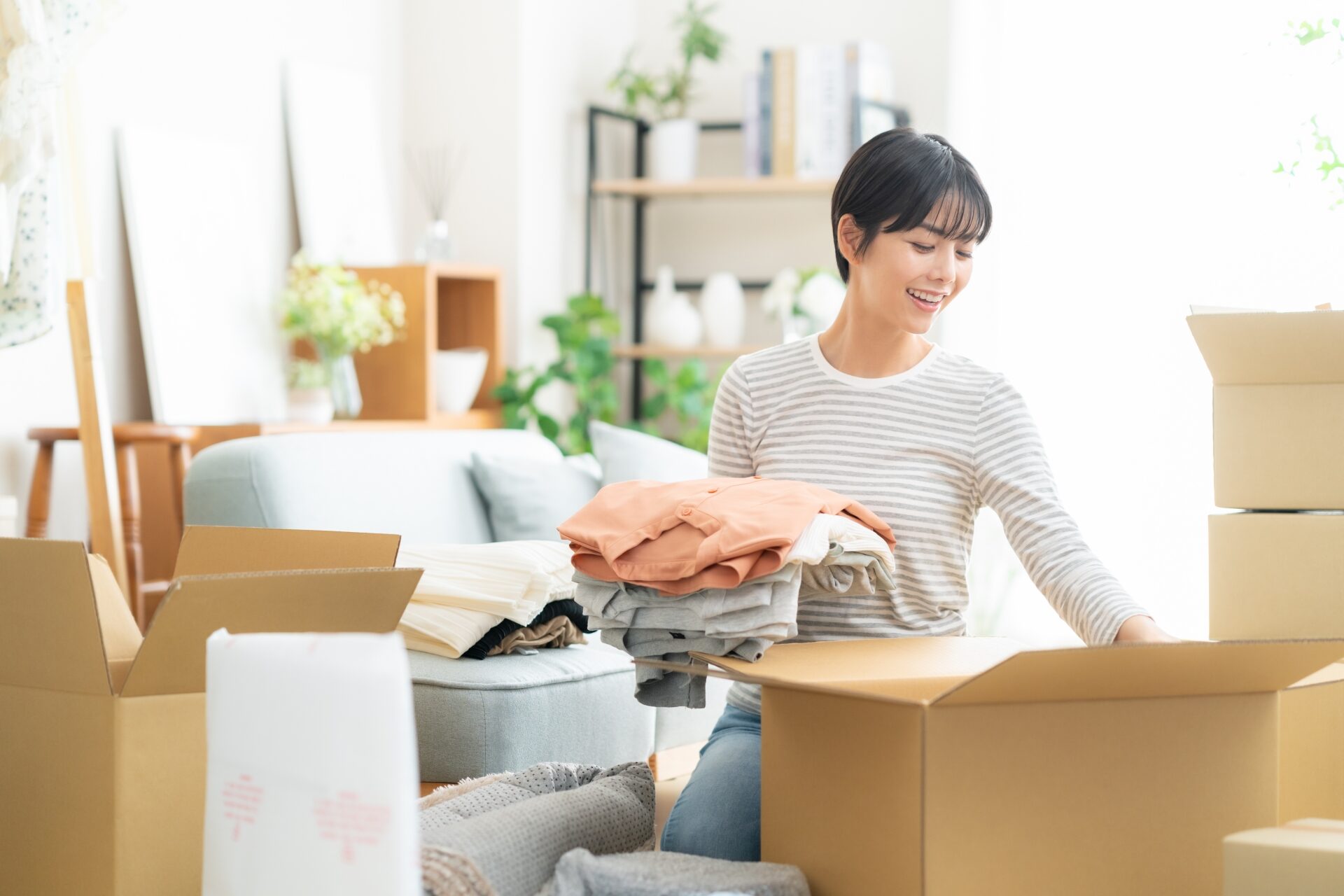 引っ越しをする人