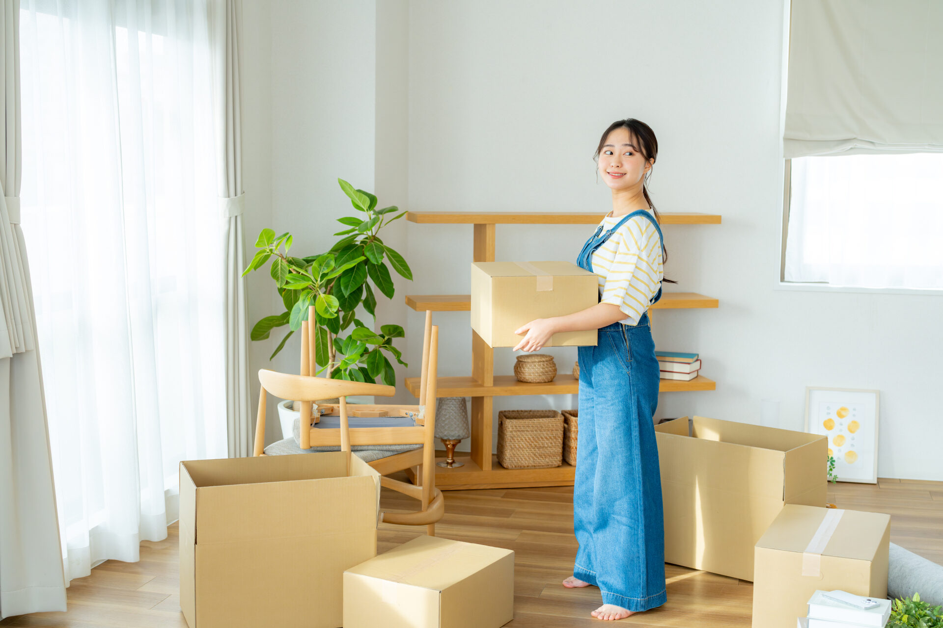 引っ越しをする人