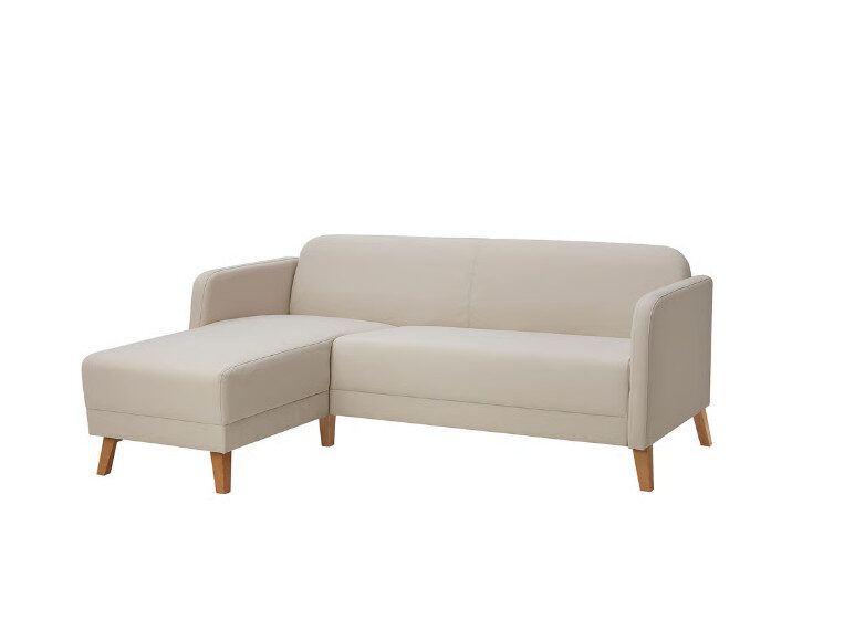 シェーズロング付きカウチソファー